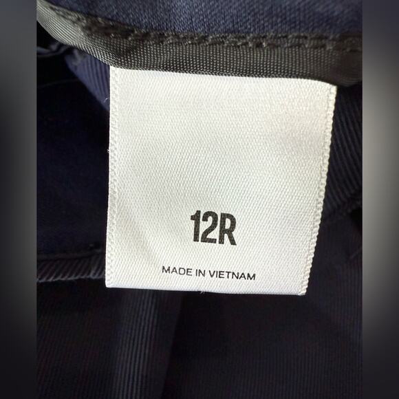 Express Belted Super High Rise Ankle Wide Leg Trouser Pant Navy Size 12 - Picture 6 of 10